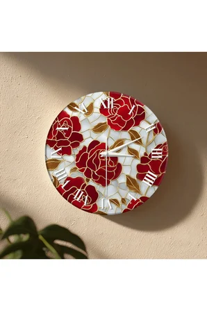 Dekoratif Duvar Saati – 33 cm UV Baskılı MDF Duvar Saati