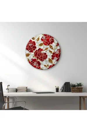 Dekoratif Duvar Saati – 33 cm UV Baskılı MDF Duvar Saati
