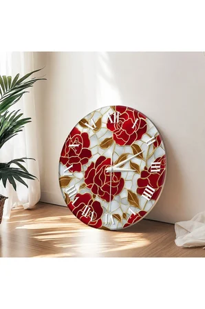 Dekoratif Duvar Saati – 33 cm UV Baskılı MDF Duvar Saati