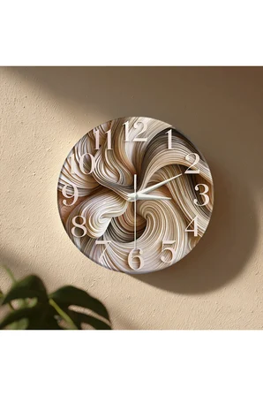 Dekoratif Duvar Saati – 33 cm UV Baskılı MDF Duvar Saati