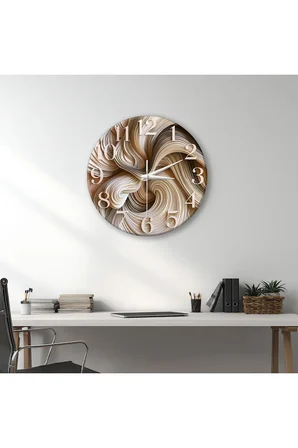 Dekoratif Duvar Saati – 33 cm UV Baskılı MDF Duvar Saati