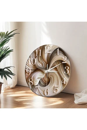 Dekoratif Duvar Saati – 33 cm UV Baskılı MDF Duvar Saati