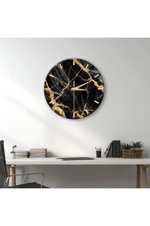 Dekoratif Duvar Saati – 33 cm UV Baskılı MDF Duvar Saati