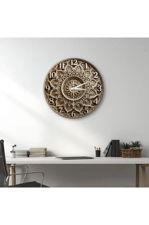 Dekoratif Duvar Saati – 33 cm UV Baskılı MDF Duvar Saati