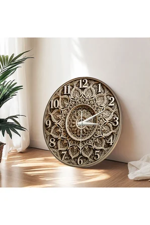 Dekoratif Duvar Saati – 33 cm UV Baskılı MDF Duvar Saati