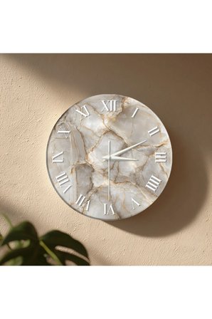 Dekoratif Duvar Saati – 33 cm UV Baskılı MDF Duvar Saati