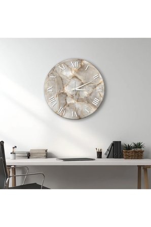 Dekoratif Duvar Saati – 33 cm UV Baskılı MDF Duvar Saati