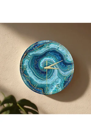 Dekoratif Duvar Saati – 33 cm UV Baskılı MDF Duvar Saati