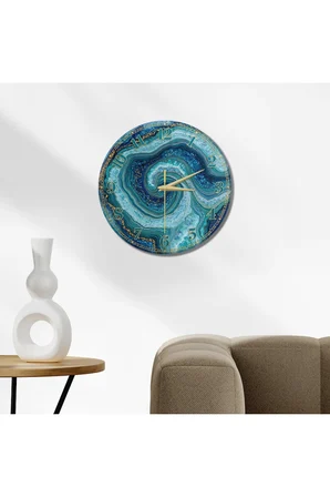 Dekoratif Duvar Saati – 33 cm UV Baskılı MDF Duvar Saati