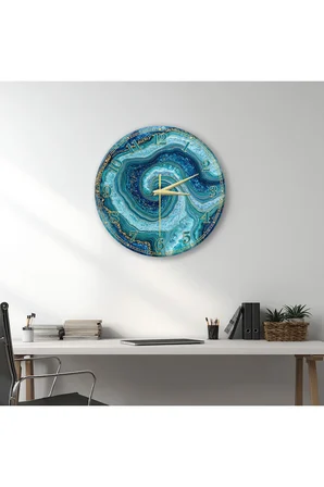 Dekoratif Duvar Saati – 33 cm UV Baskılı MDF Duvar Saati