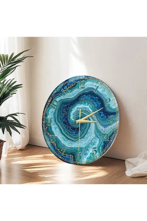 Dekoratif Duvar Saati – 33 cm UV Baskılı MDF Duvar Saati