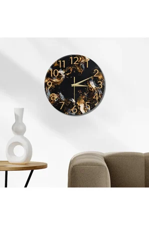 Dekoratif Duvar Saati – 33 cm UV Baskılı MDF Duvar Saati
