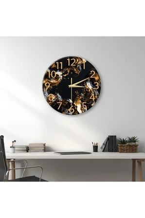 Dekoratif Duvar Saati – 33 cm UV Baskılı MDF Duvar Saati