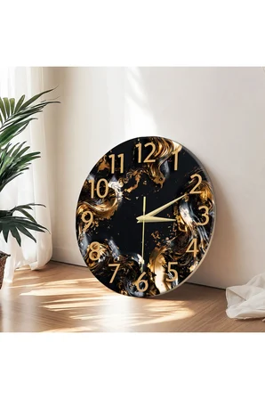Dekoratif Duvar Saati – 33 cm UV Baskılı MDF Duvar Saati