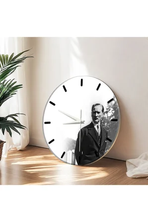 ATATÜRK Duvar Saati – 33 cm UV Baskılı MDF Duvar Saati