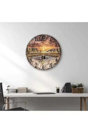 Kabe Temalı Dekoratif Duvar Saati 33 cm Sessiz Mekanizma