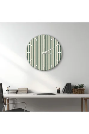 Dekoratif Duvar Saati – 33 cm UV Baskılı MDF Duvar Saati