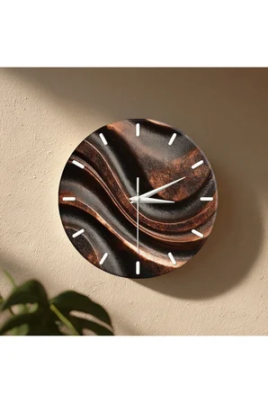 Dekoratif Duvar Saati – 33 cm UV Baskılı MDF Duvar Saati