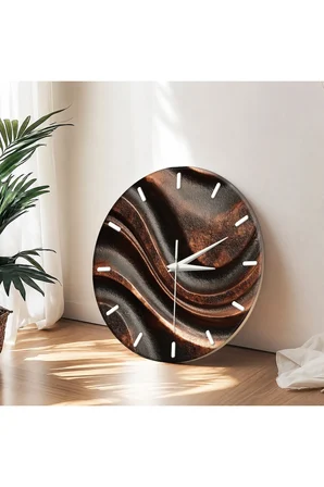 Dekoratif Duvar Saati – 33 cm UV Baskılı MDF Duvar Saati