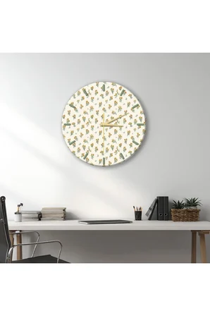 Dekoratif Duvar Saati – 33 cm UV Baskılı MDF Duvar Saati