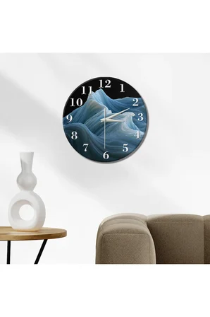 Dekoratif Duvar Saati – 33 cm UV Baskılı MDF Duvar Saati