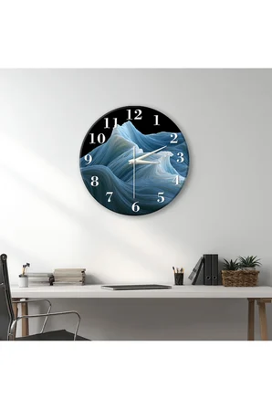 Dekoratif Duvar Saati – 33 cm UV Baskılı MDF Duvar Saati
