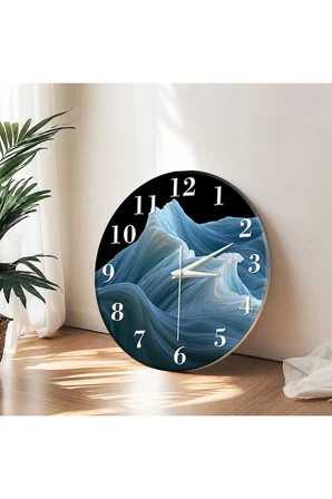 Dekoratif Duvar Saati – 33 cm UV Baskılı MDF Duvar Saati