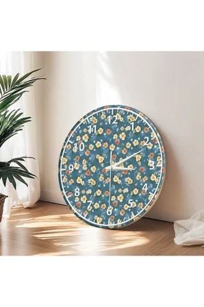 Dekoratif Duvar Saati – 33 cm UV Baskılı MDF Duvar Saati