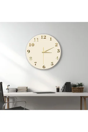 Dekoratif Duvar Saati – 33 cm UV Baskılı MDF Duvar Saati