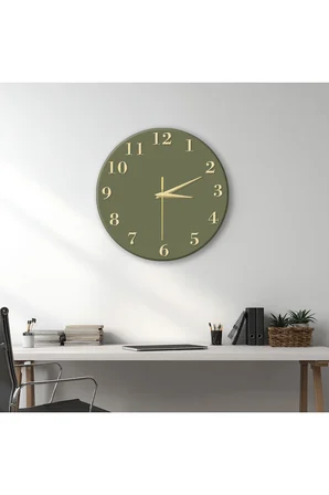 Dekoratif Duvar Saati – 33 cm UV Baskılı MDF Duvar Saati