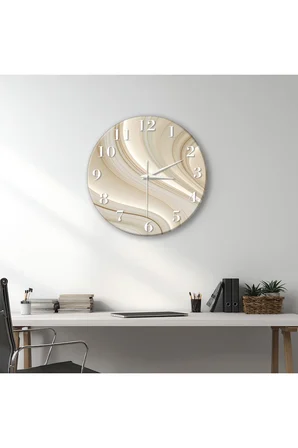 Dekoratif Duvar Saati – 33 cm UV Baskılı MDF Duvar Saati