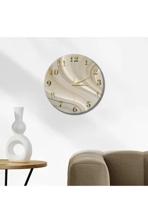 Dekoratif Duvar Saati – 33 cm UV Baskılı MDF Duvar Saati