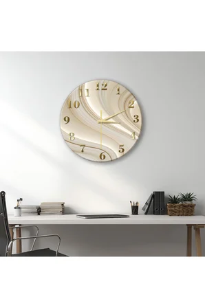 Dekoratif Duvar Saati – 33 cm UV Baskılı MDF Duvar Saati