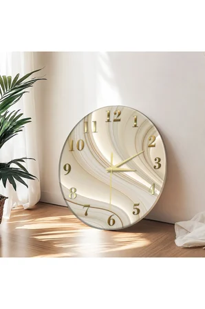 Dekoratif Duvar Saati – 33 cm UV Baskılı MDF Duvar Saati