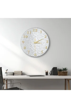 Dekoratif Duvar Saati – 33 cm UV Baskılı MDF Duvar Saati