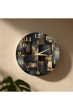 Dekoratif Duvar Saati – 33 cm UV Baskılı MDF Duvar Saati