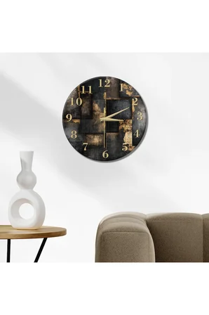 Dekoratif Duvar Saati – 33 cm UV Baskılı MDF Duvar Saati