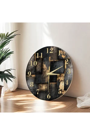 Dekoratif Duvar Saati – 33 cm UV Baskılı MDF Duvar Saati