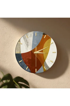 Dekoratif Duvar Saati – 33 cm UV Baskılı MDF Duvar Saati