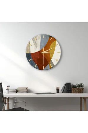 Dekoratif Duvar Saati – 33 cm UV Baskılı MDF Duvar Saati