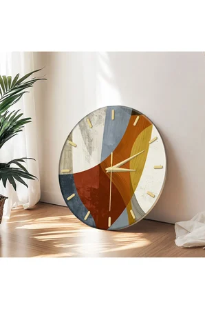 Dekoratif Duvar Saati – 33 cm UV Baskılı MDF Duvar Saati