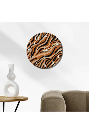 Dekoratif Duvar Saati – 33 cm UV Baskılı MDF Duvar Saati