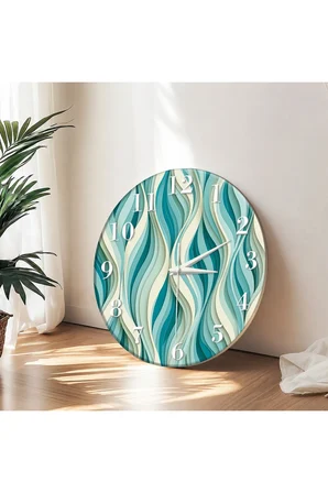 Dekoratif Duvar Saati – 33 cm UV Baskılı MDF Duvar Saati