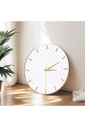 Dekoratif Duvar Saati – 33 cm UV Baskılı MDF Duvar Saati