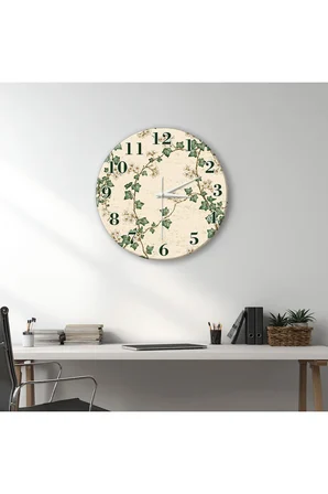 Dekoratif Duvar Saati – 33 cm UV Baskılı MDF Duvar Saati