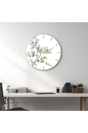 Dekoratif Duvar Saati – 33 cm UV Baskılı MDF Duvar Saati