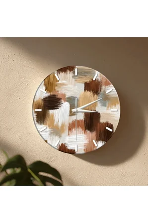 Dekoratif Duvar Saati – 33 cm UV Baskılı MDF Duvar Saati