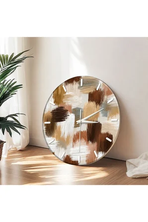 Dekoratif Duvar Saati – 33 cm UV Baskılı MDF Duvar Saati