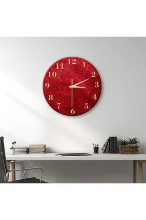 Dekoratif Duvar Saati – 33 cm UV Baskılı MDF Duvar Saati