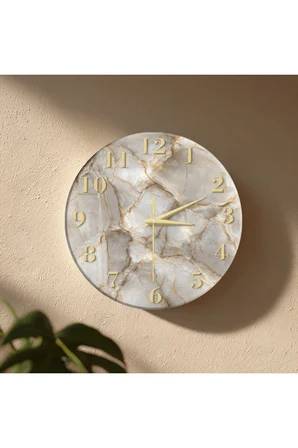 Dekoratif Duvar Saati – 33 cm UV Baskılı MDF Duvar Saati